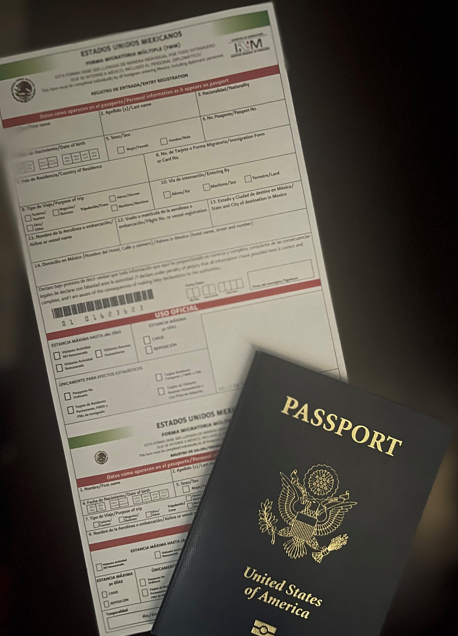 travel papers for mexico